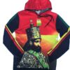 Reggae GEar Haile Selassie Rasta red hoodie