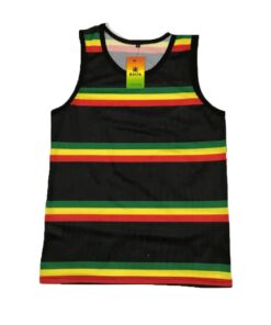 Reggae Gear Black Rasta Vest