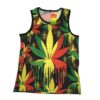 Reggae Gear Dripping Rasta Weed Leaf Vest