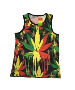 Reggae Gear Dripping Rasta Weed Leaf Vest