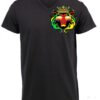 Reggae gear Dark Grey V neck tshirt with RG logo left chest