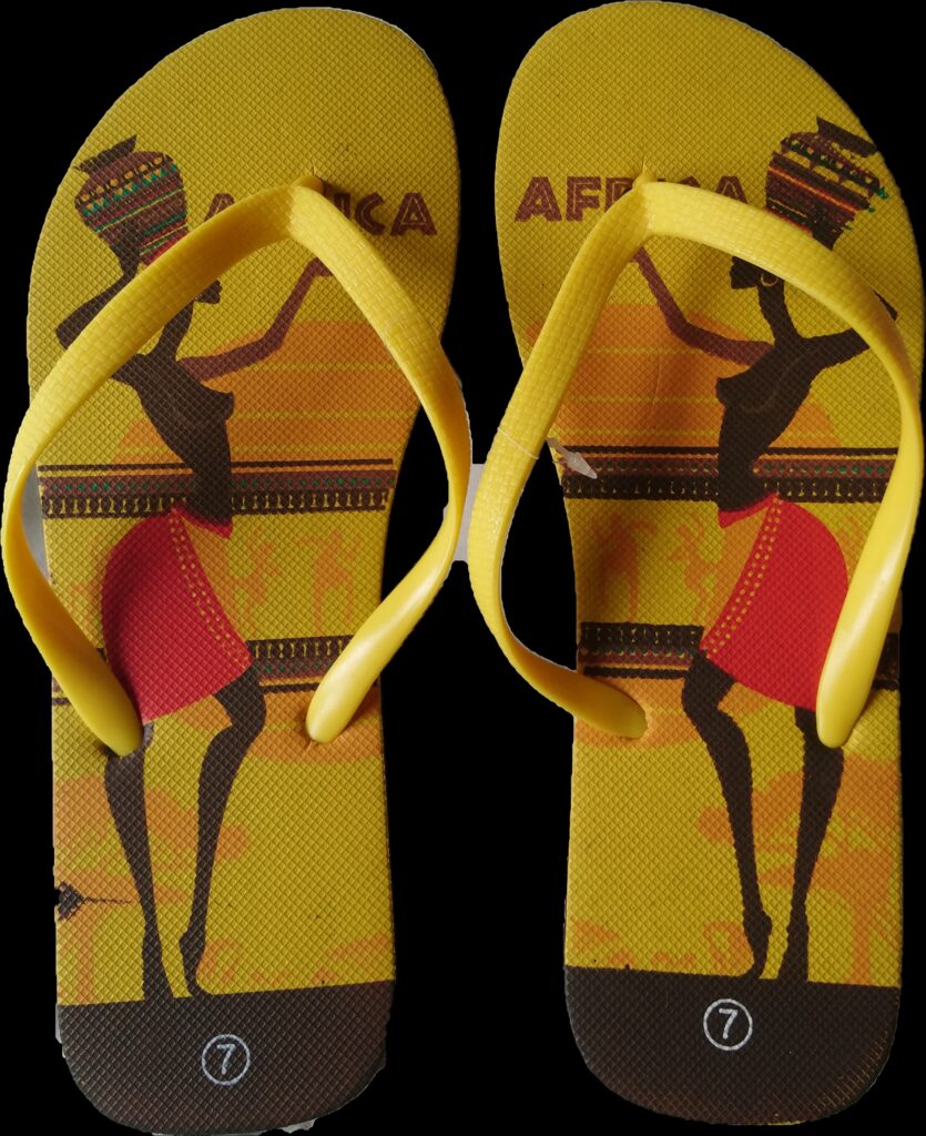 Reggae Gear Yellow Africa Flip Flops - Reggae Gear