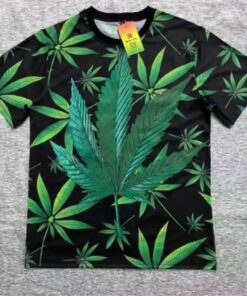 Reggae Gear Black Weed Leaf Shirt