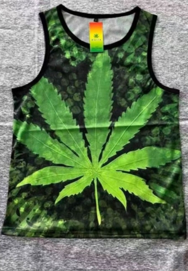 Reggae gear Big Green Weed leaf vest