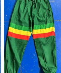 Reggae gear black weed leaf pants
