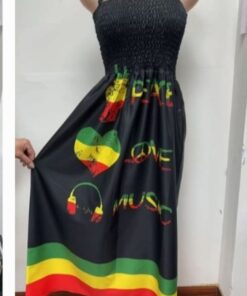Reggae Gear Black Rasta Music Dress